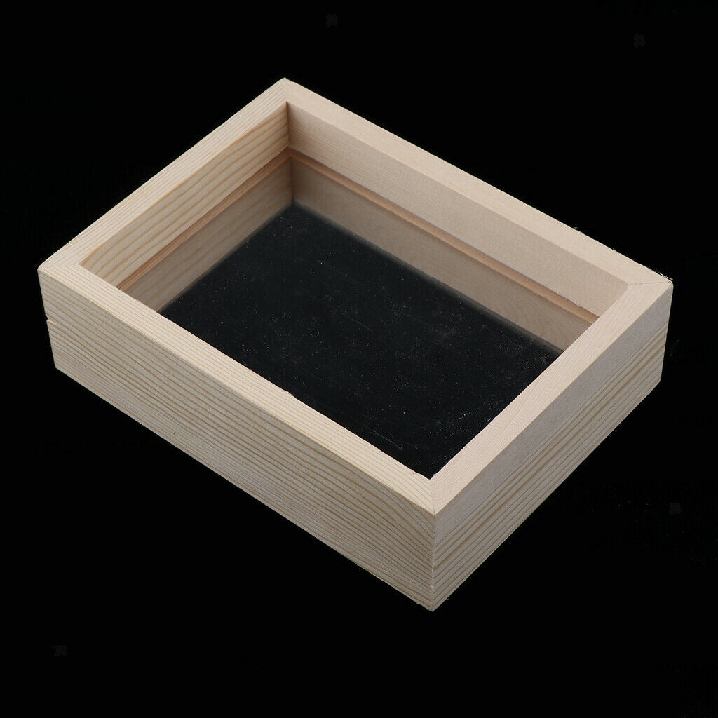 3x Transparent Single Picture Frame Wood Frame Decor With Glass Cover 5/7/10''