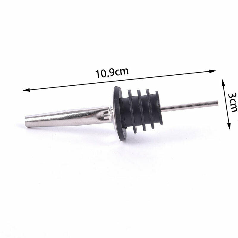 4x Liquor Spirit Pourer Free Flow Wine Bottle Pour Spout-Stopper Stainles.l8