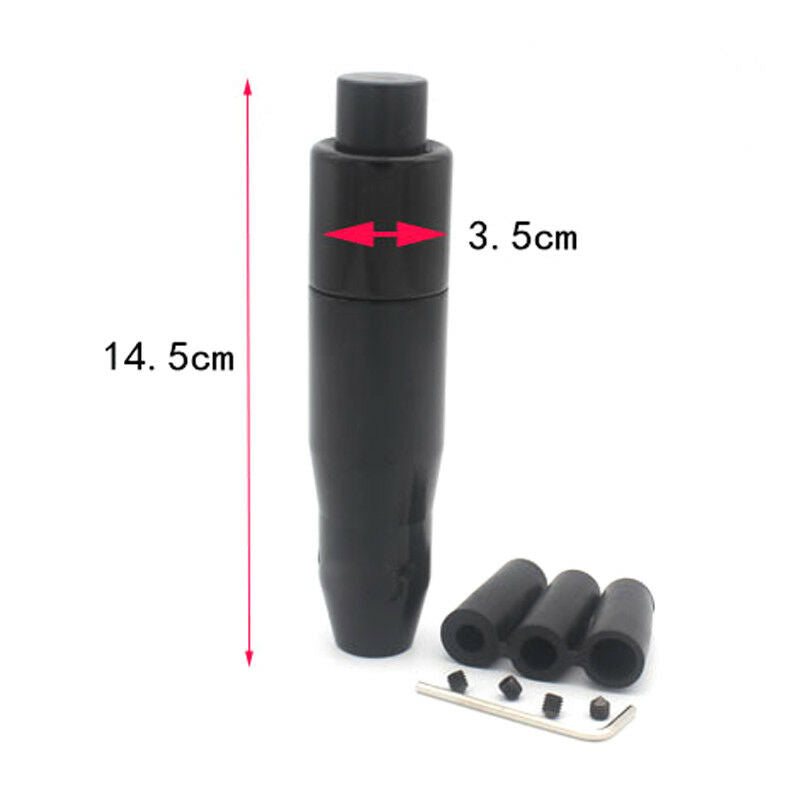 Black Aluminum Universal Car Automatic Gear Stick Shift Knob Shifter Lever Solid