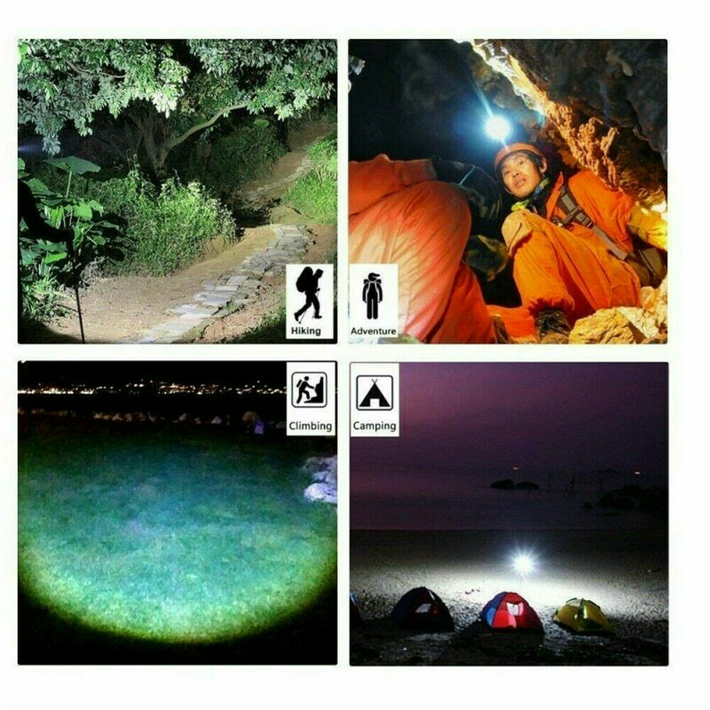 80000LM LED Headlamp Headlight Torch USB-Rechargeable Flashlight Work Light New