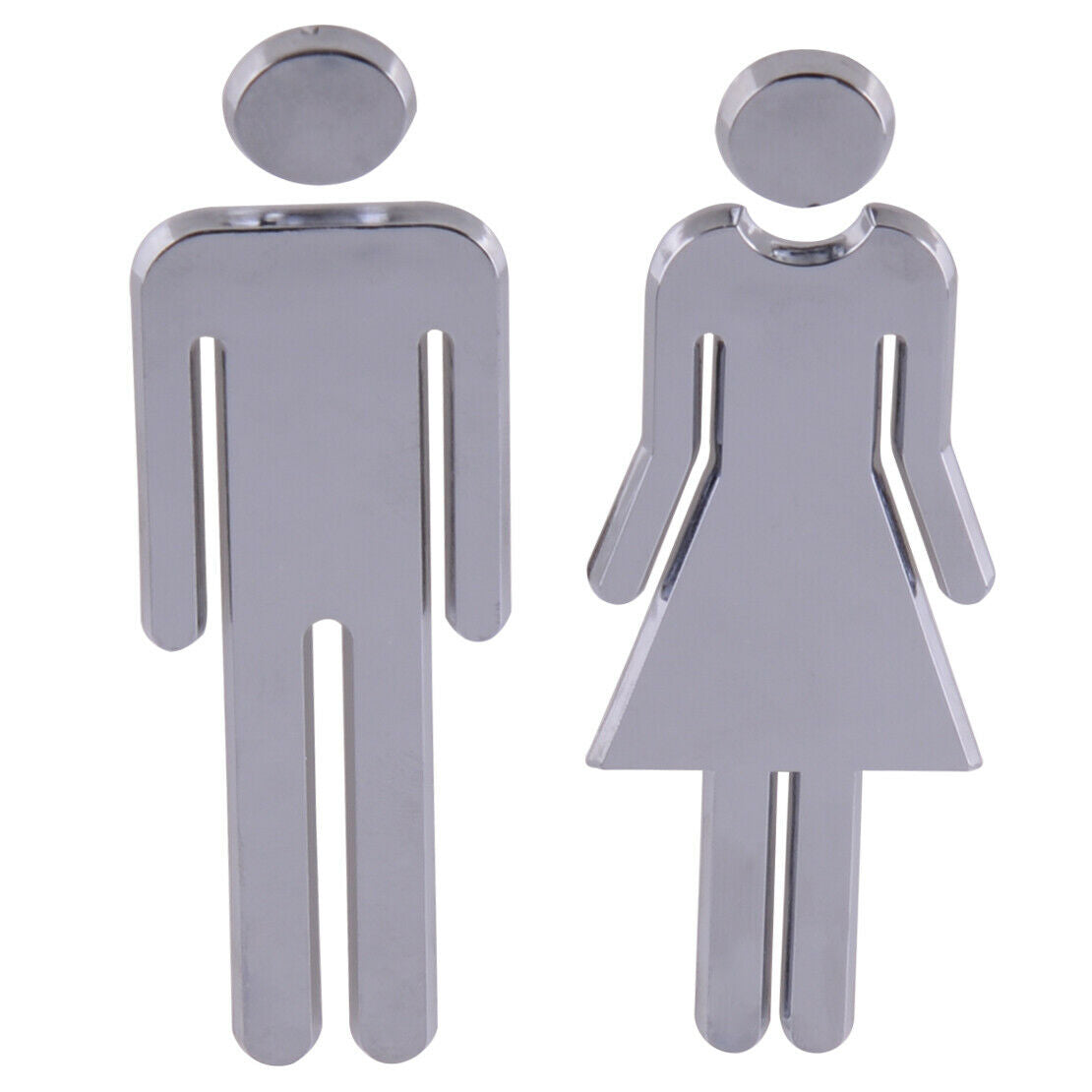 Pair Door Sign MEN & WOMEN Set Toilet Loo Bathroom Restroom WC Adhesive An