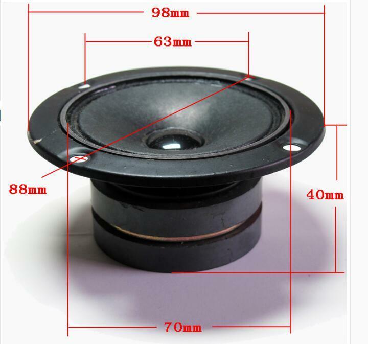 2pcs 3"inch 4Ohm 30W Tweeter Speaker Stage treble KTV Audio Dual Magnetic