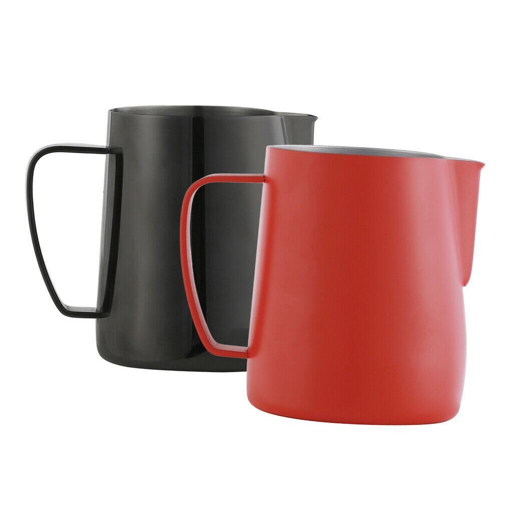 Set of 2 Milk Frothing Pitcher, Stainless Steel Frothing Cup - Perfect for Home
