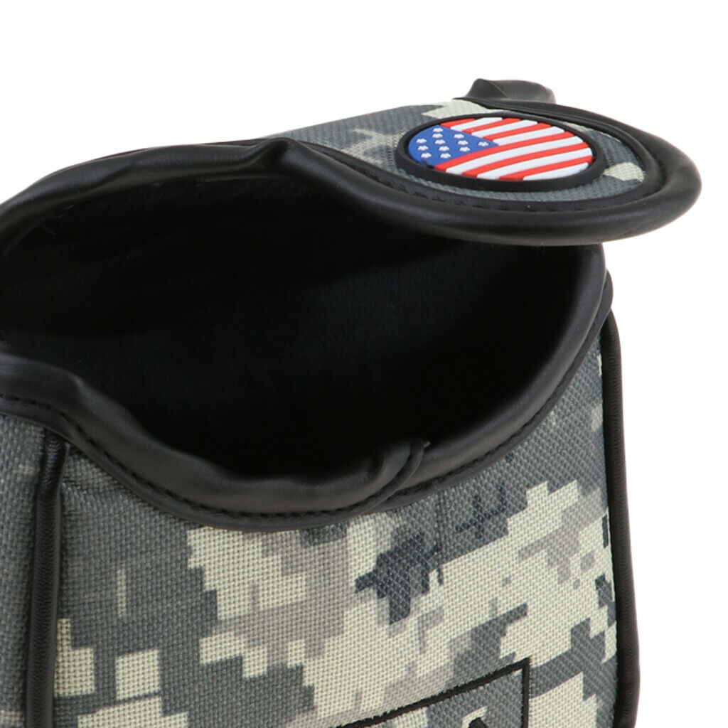 Magnetic Closure Golf Square Putter Head Protect Cover Sleeve Headcover
