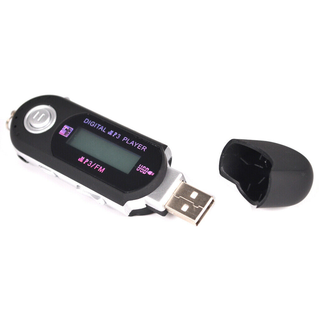 USB LCD Screen Flash Drive 8GB, Portable Support TF Card Slot MP3 Music Player,