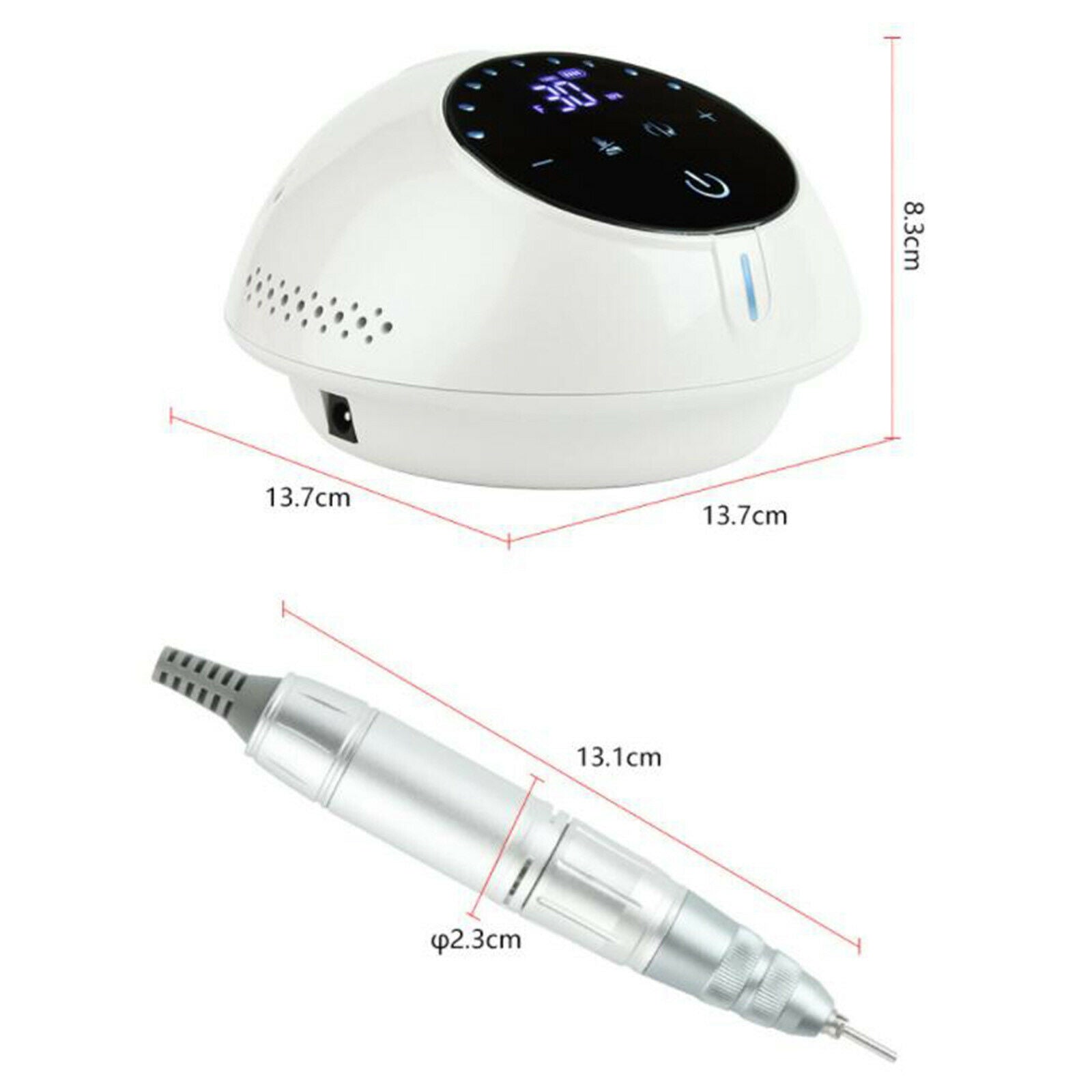 35W Portable Electric Nail Drill Machine Pedicure Shaping Tools LED Screen