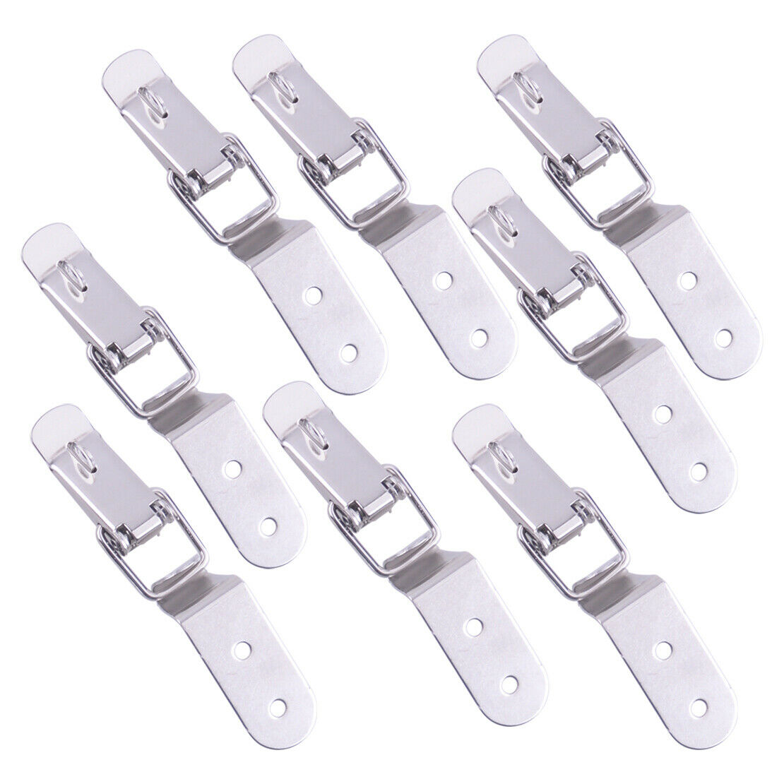 8x Stainless Steel Spring Toggle Latch Catch Clamp Clip For Loaded Box Case