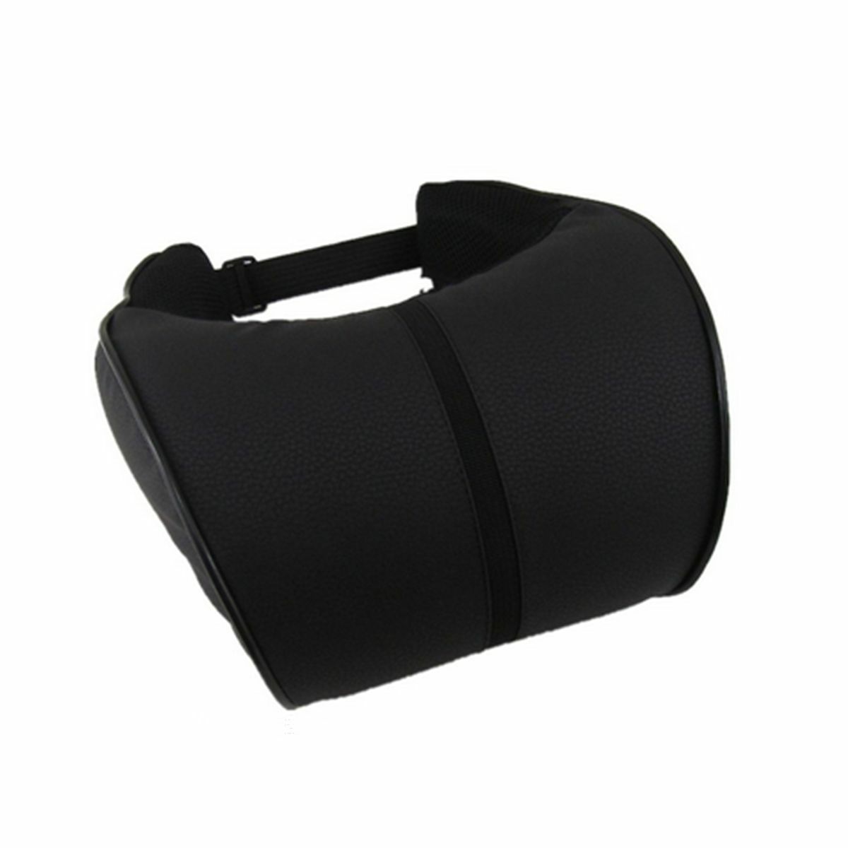 Ergonomic Headrest Memory Cotton Black PU Leather Car Neck Rest Cushion Pillow