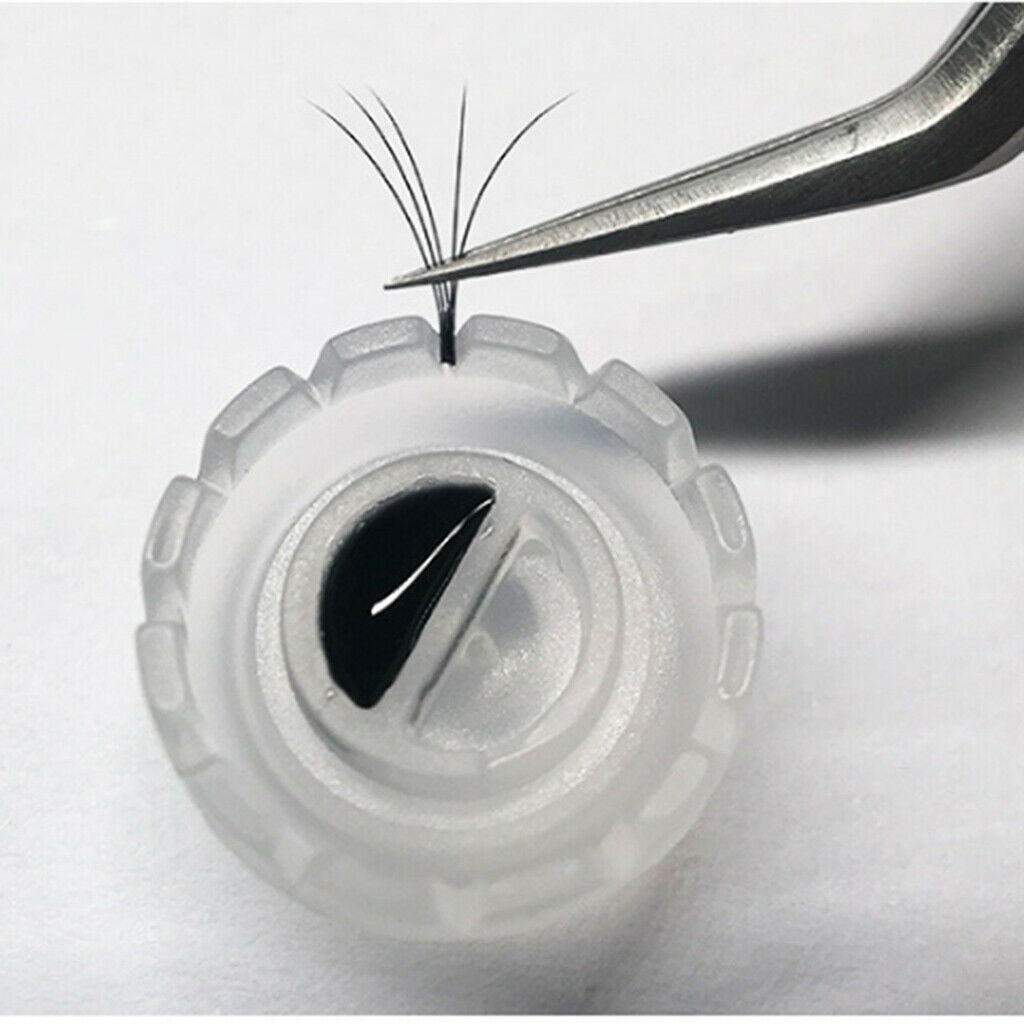100x Disposable Eyelash Adhesive Glue Holder Eye Lashes Blossom Fans Cup
