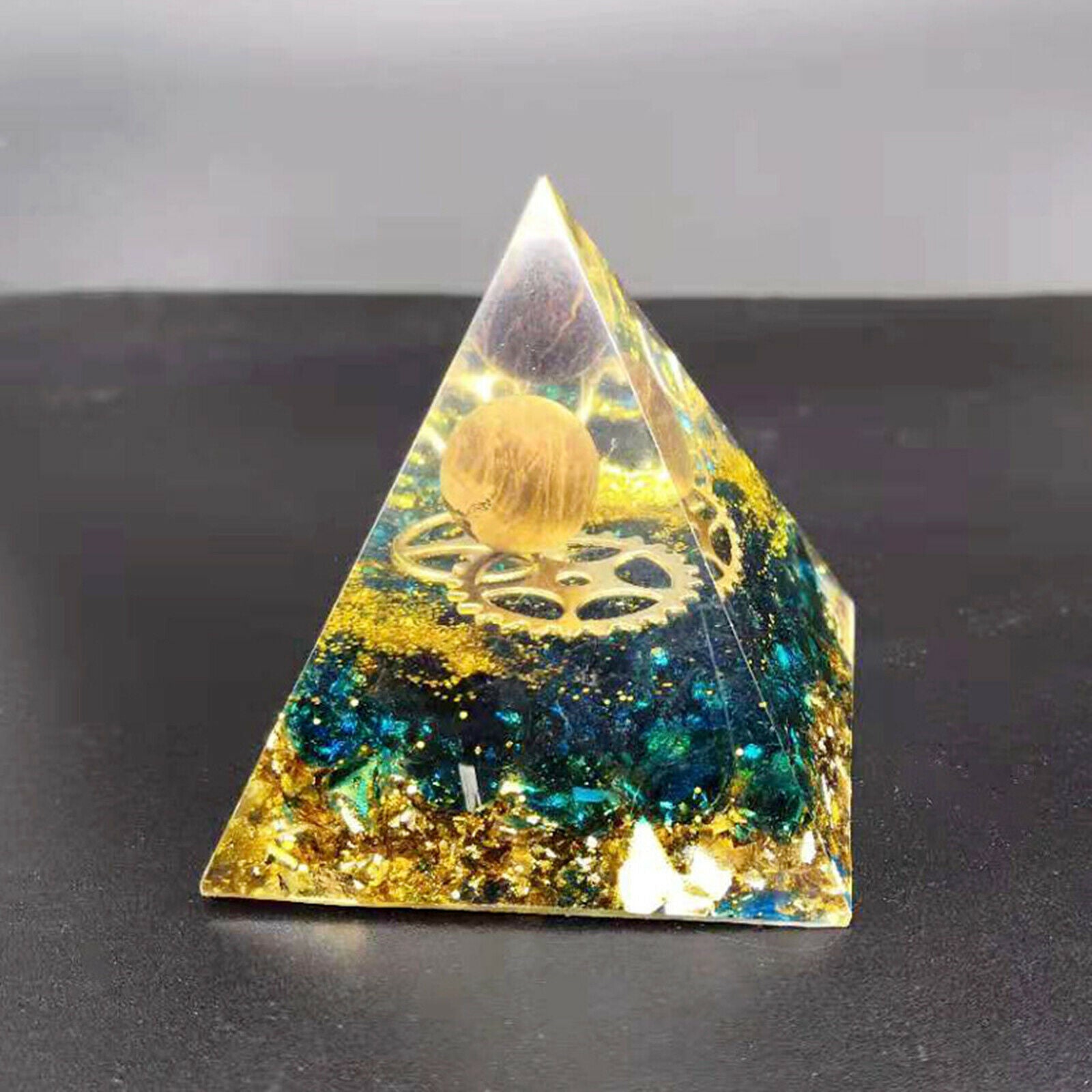 2.36inch Sphere Orgone Pyramid Reiki Meditation Energy Generator Stone