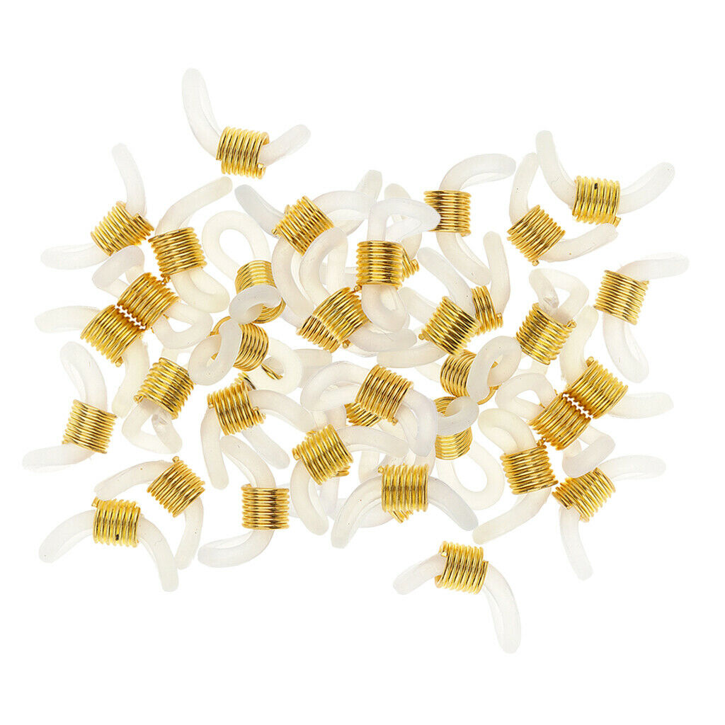 100set rubber ends retainer connector holder eyeglass chain rubber end loops