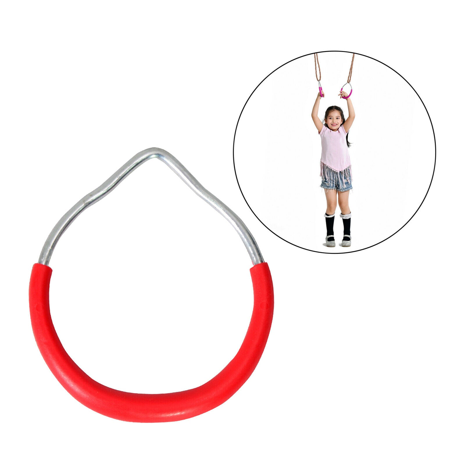 Anti-Slip Gym Rings Pull Up Durable Outdoor Swing Rings Monkey Ring Workout