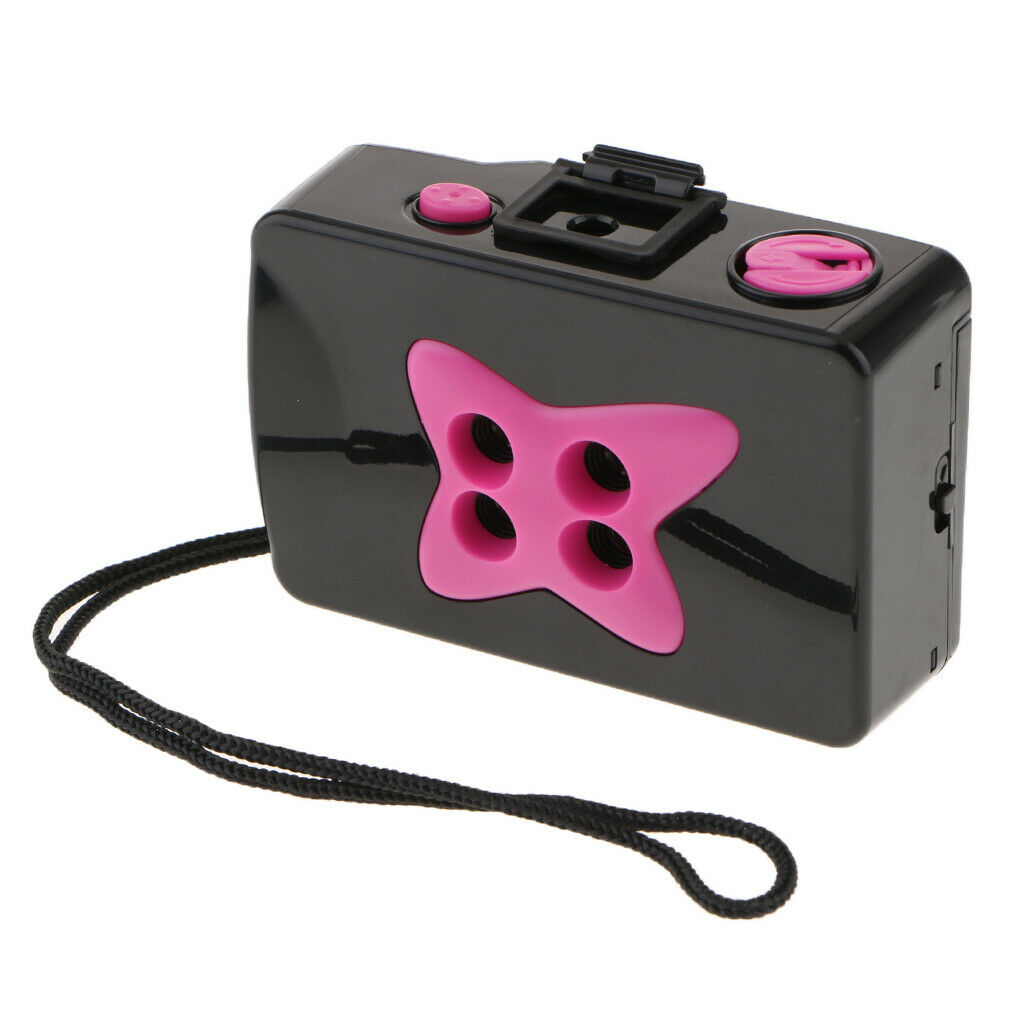 Mini Cute Lomo 4 Lens Film Cameras for Casual Snapshot Photography, Black