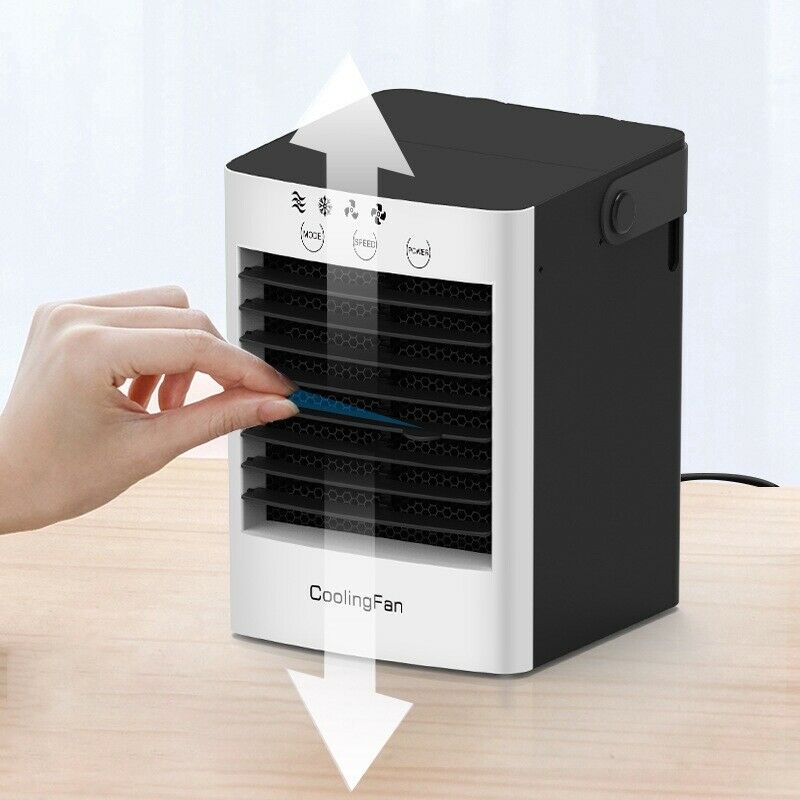 2X(Portable USB Powered Mute Mini Cooling Fan Air Conditioning Fan Home OffU1S3)