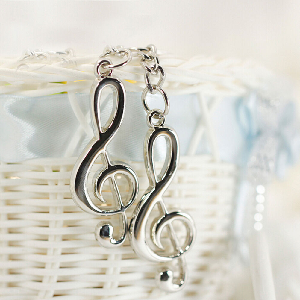 Creative Music Symbol Metal Keychain Ring Keyring Key Fob Funny Xmas Gif.l8
