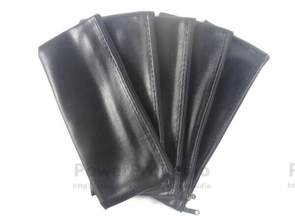 5x Microphone Holder Leather Case With Zipper For Shure Microphone Bag 23*11 cm