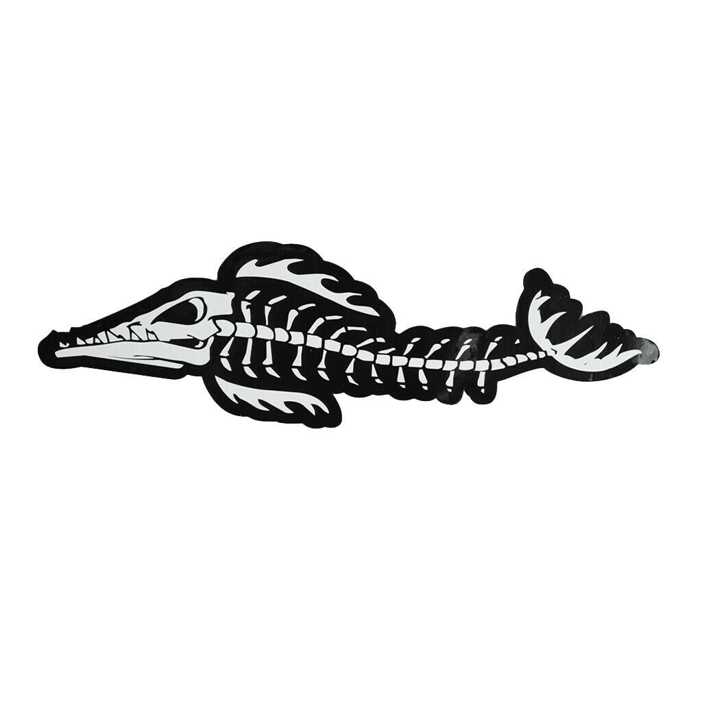 4 Piece Shark Teeth Mouth with Fish Skeleton Decals Stickers for Kayak Boat