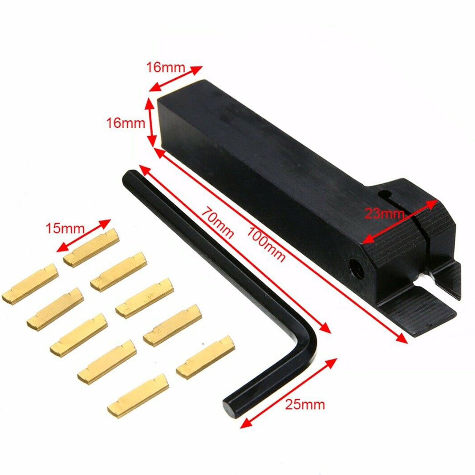 MGEHR1616-2 CNC Lathe Turning Tool Holder Bar +10pcs MGMN200-G Carbide Inserts