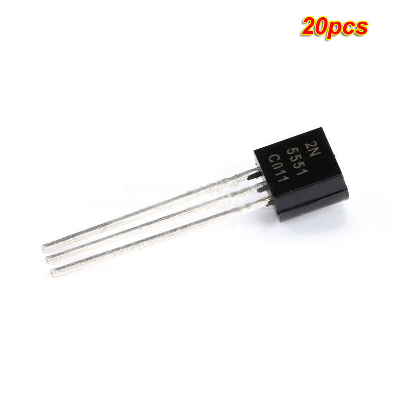 20pcs DIP Triode 2N5551 TO-92 NPN 160V/0.6A  transistor Copper feet