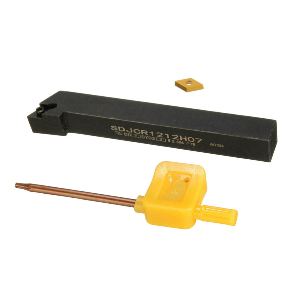 SDJCR1212H07 Boring Bars + DCMT0702 Carbide Inserts + Key Tools