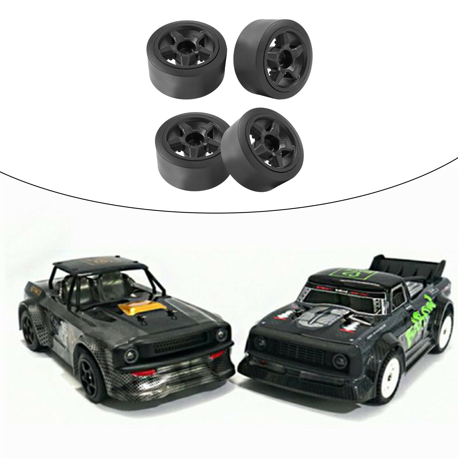 4 Pieces 5-spoke RC Drift Tires for SG-1603 Racing Truck DIY Accessories