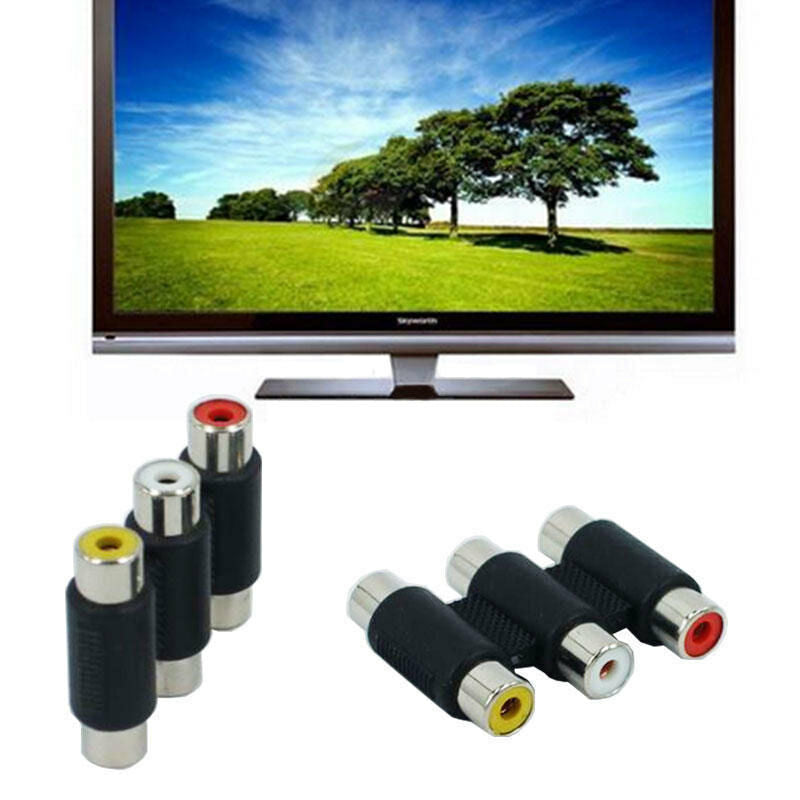 2x 3RCA AV Audio Video Female to Female Jack Coupler Extension Adapter Connector