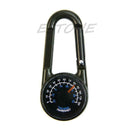 Outdoor Multifunctional Hiking Metal Carabiner Mini Compass Thermometer Keychain