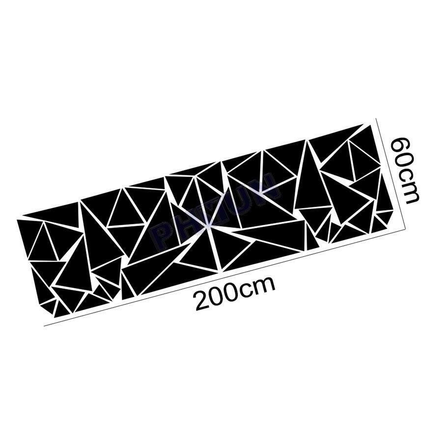 2x Glossy Black Car Truck Stickers Decals Body Decoration Trim Triangles Style