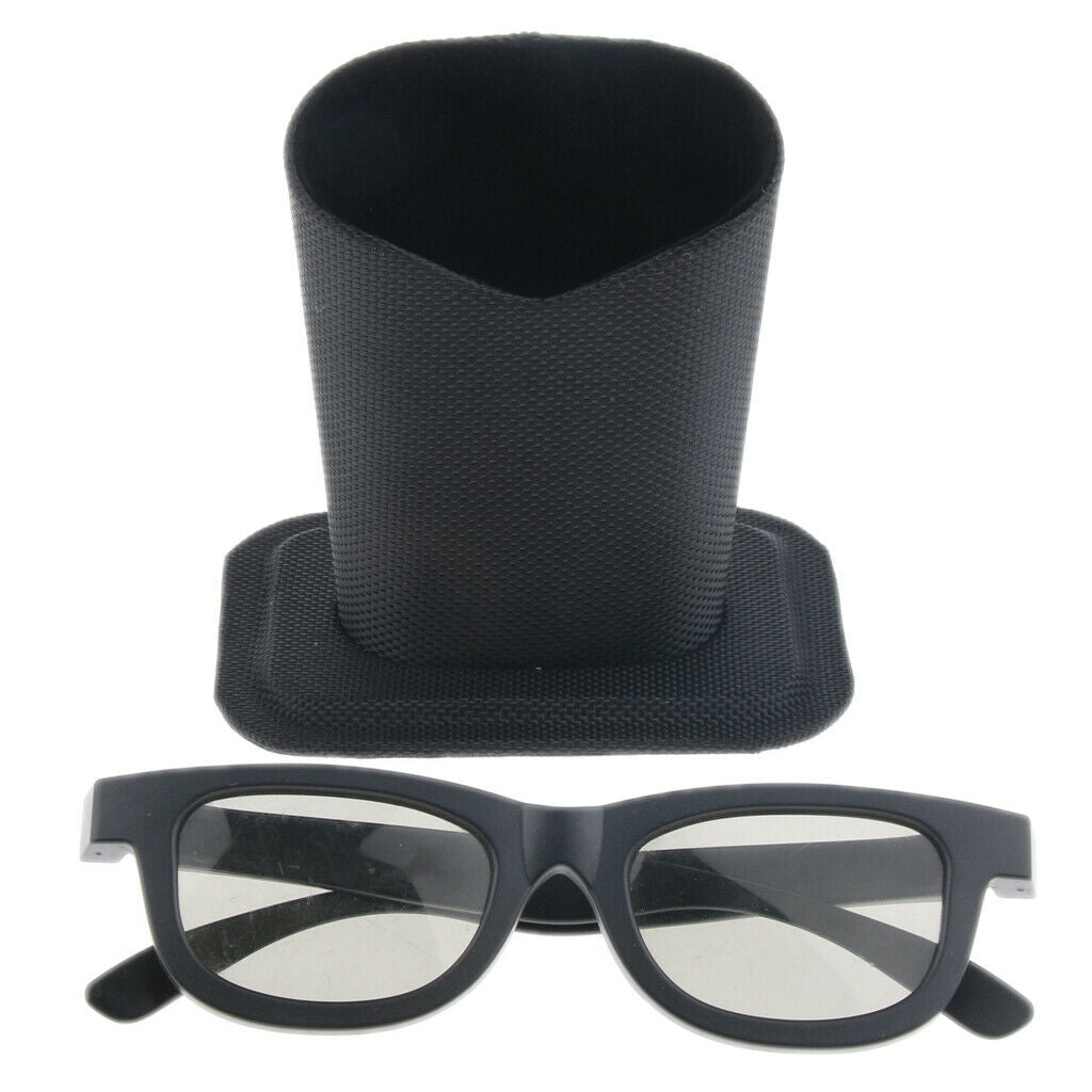 3x Anti Scratch Eyeglass Holder Stand Desks Protective Glasses Case Black