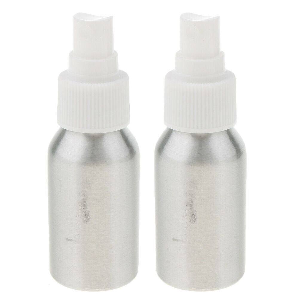 2x120/150ml Aluminum Empty Refillable Fine Mist Spray Bottle Perfume Sparyer