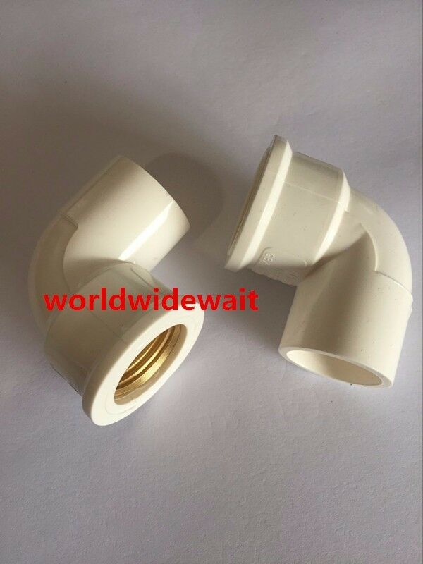 2Lots Pipe Fitting 1/2" Thread x 20mm Slip PVC Female Elbow Connector Adapter