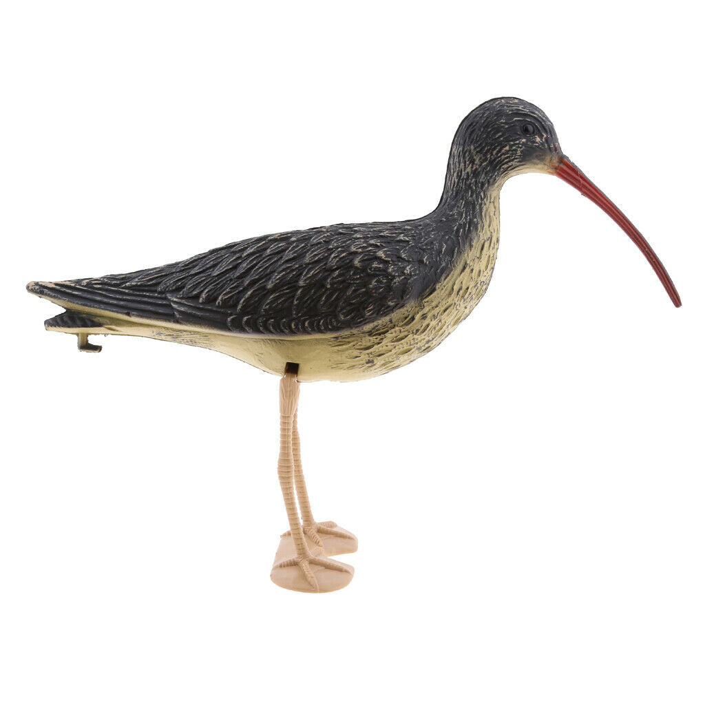 Realistic Plastic Curlew Bird with Long Beak Decoy Bird Scarer Scarecrow Garden