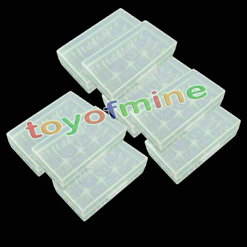 8 x  /16340/CR123A Transparent White Battery Case Holder Storage Box