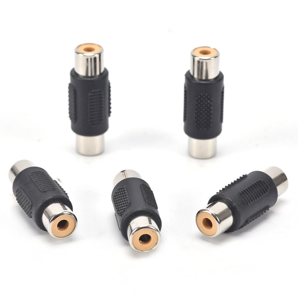 5pcs Female RCA Audio/Video AV Cable Cord Extension Adapter Connector Plu.l8