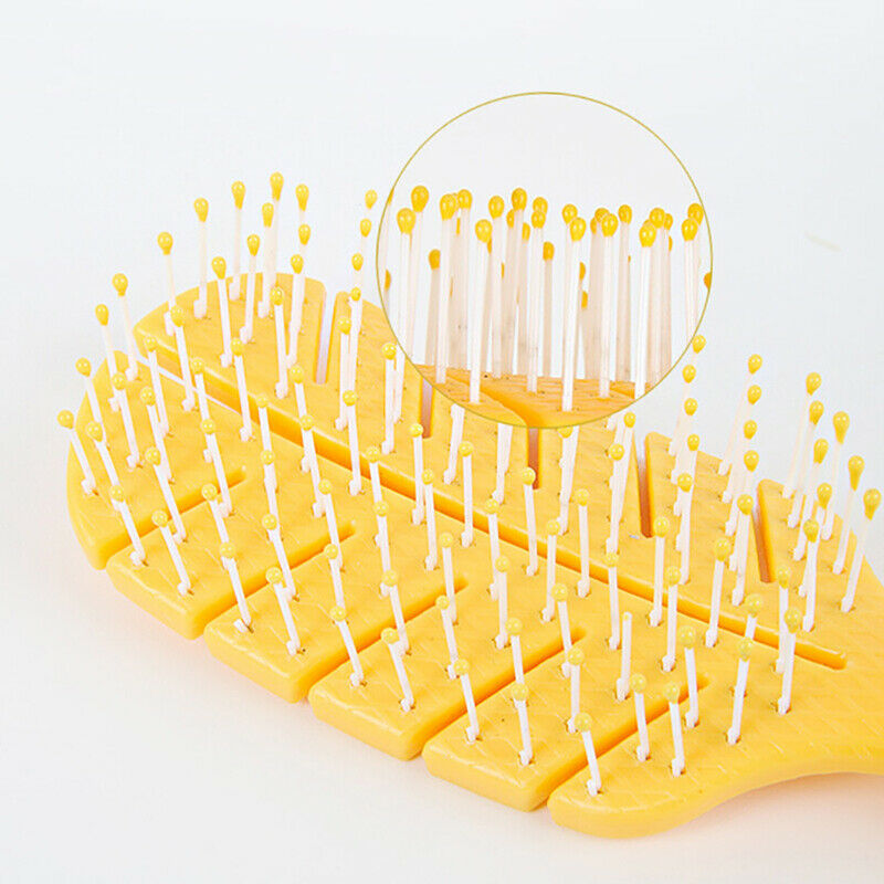 Hair Brush Hair Massage Comb Leaf-Shaped Hairbrush Salon Hairdressing Too.l8