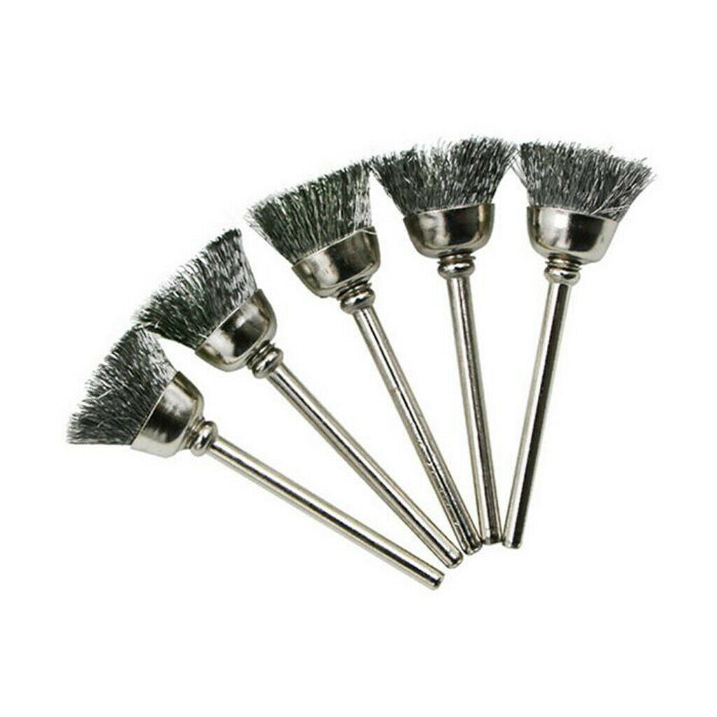 15pcs 6mm 15mm 25mm Steel Wire Wheel Rust Cleaner Brush Pen Cup Polishing
