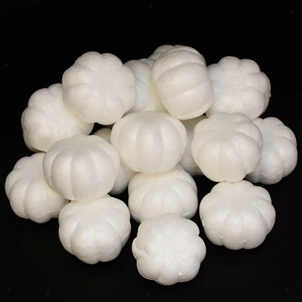 20x Halloween Pumpkin Polystyrene Foam Oraments DIY Handmade Materials