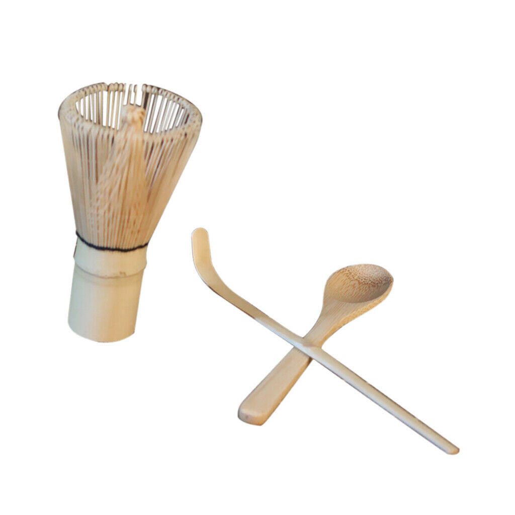 Natural Bamboo Tea Matcha Whisk Tool Brush Teacup Tea Bowl Whisk Scoop Patrs