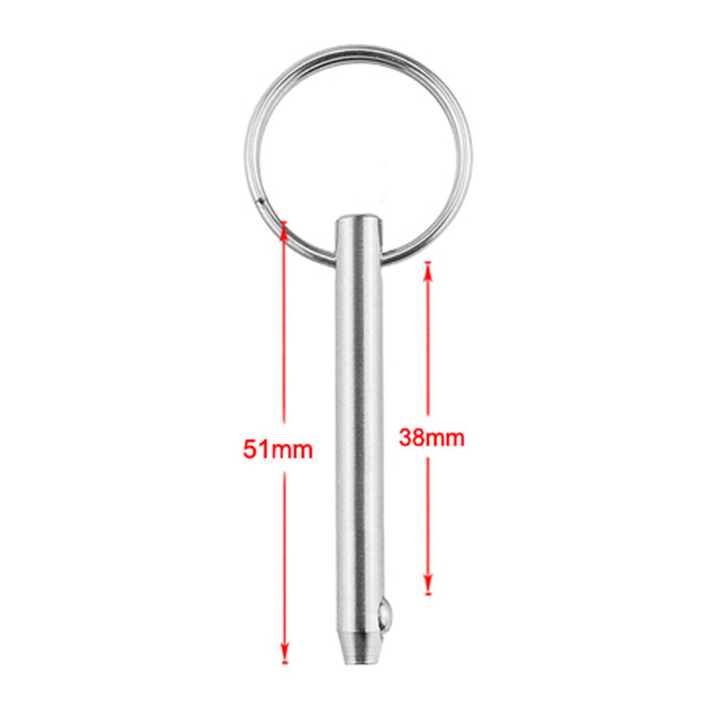 3x Quick Release Pin for Boat Deck Hinge Marine Stainless Steel 316 5x51mm