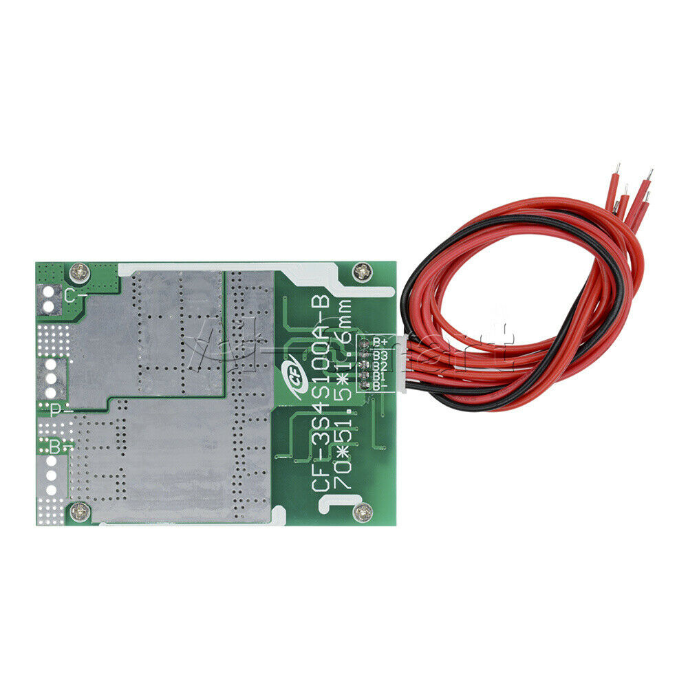 12V 4S 100A 18650 Battery Balance For LiFePo4 LiFe Cell PCB BMS Protection Board