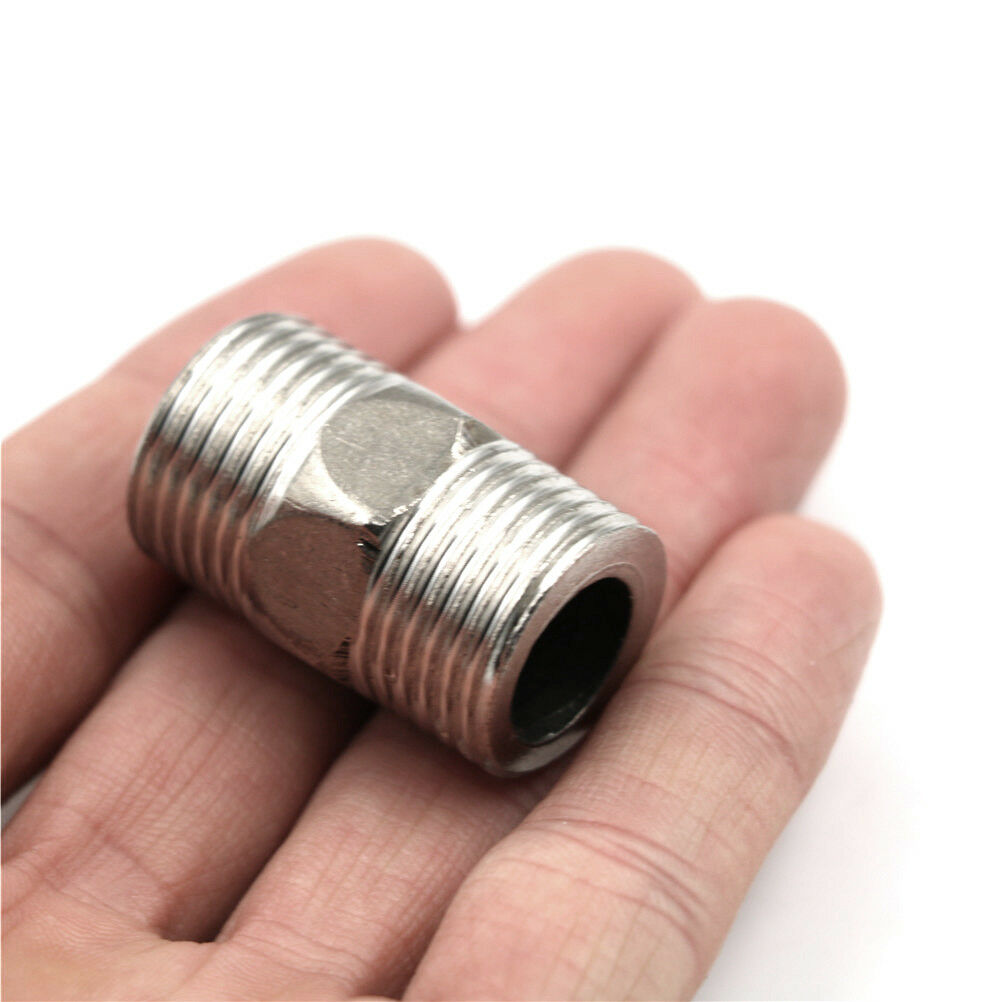 1/2" Male x 1/2" Male Hex Nipple SS 304 Threaded Pipe Fitting NPT kC.l8