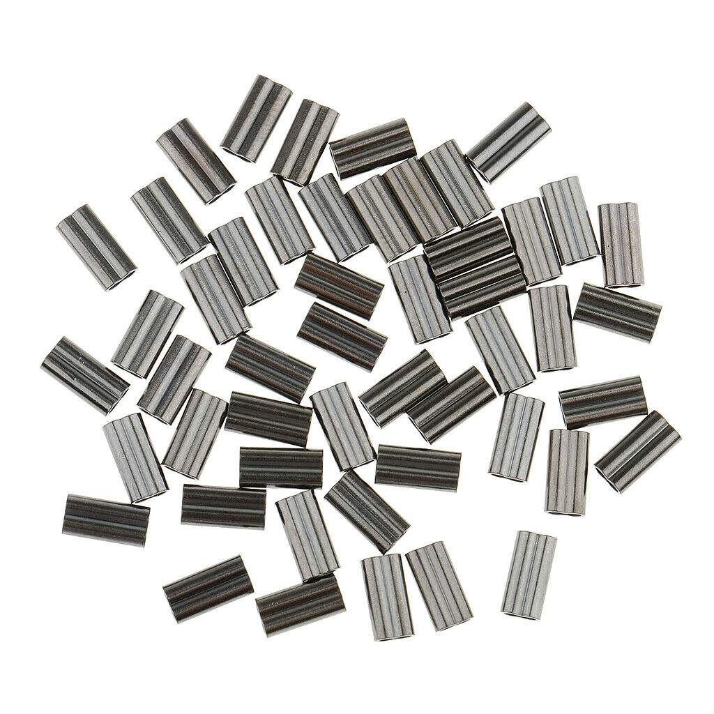 100Pcs 1.2/1.5mm Double Barrel Fishing Crimps for Fishing Rig Making 10mm