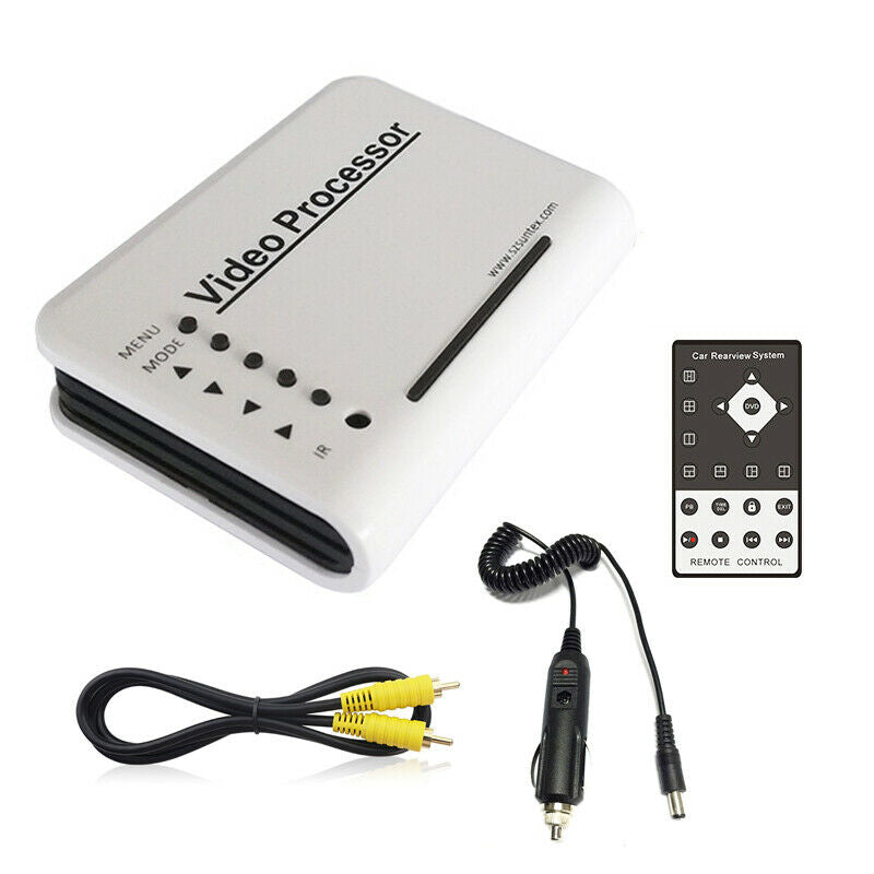 12V-24V Car Panoramic Driving 4-Way View Monitor Split-Screen Remote Control Box