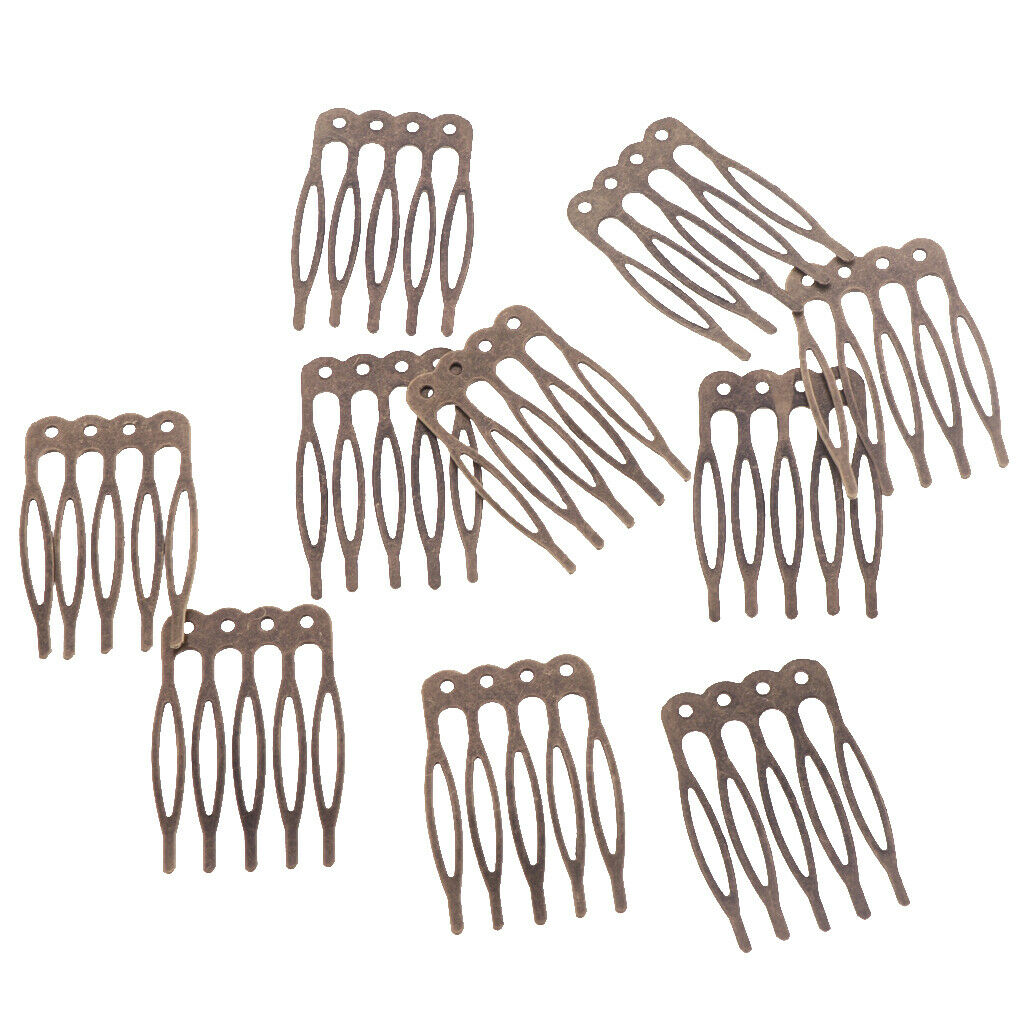 20pcs 5/10 Teeth DIY Metal Wire Hair Clip