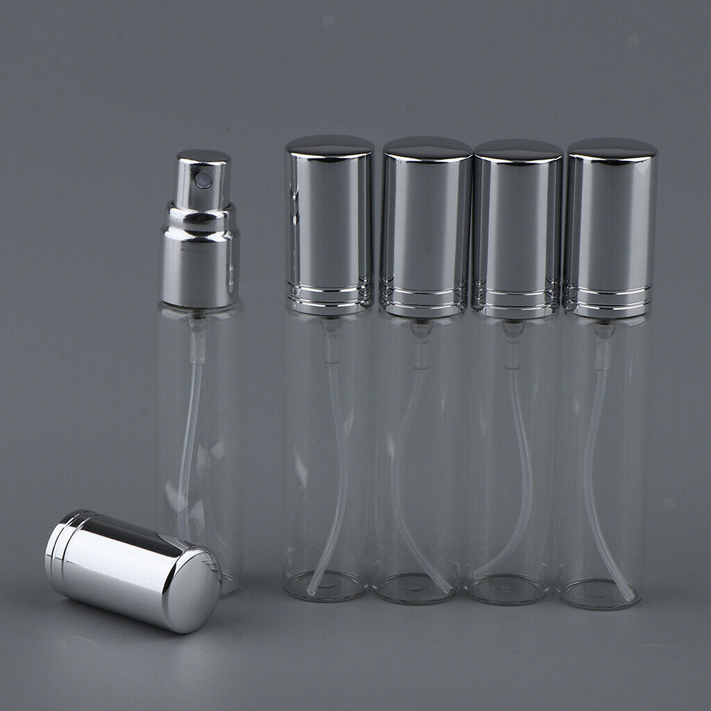 10 Pieces Clear Colored Glass Perfume Mists Refillable Perfume Empty Bottles