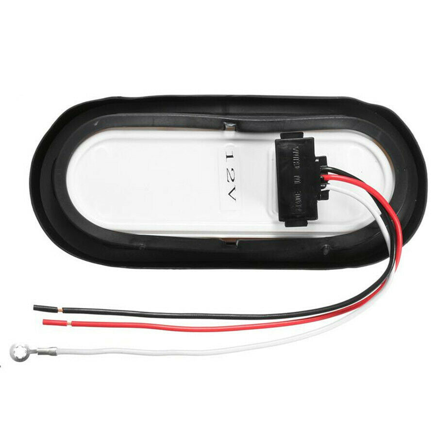 Oval Brake Stop Tail Fog DRL Stop Turn Tail Backup Reverse Light Clear Lens 12V