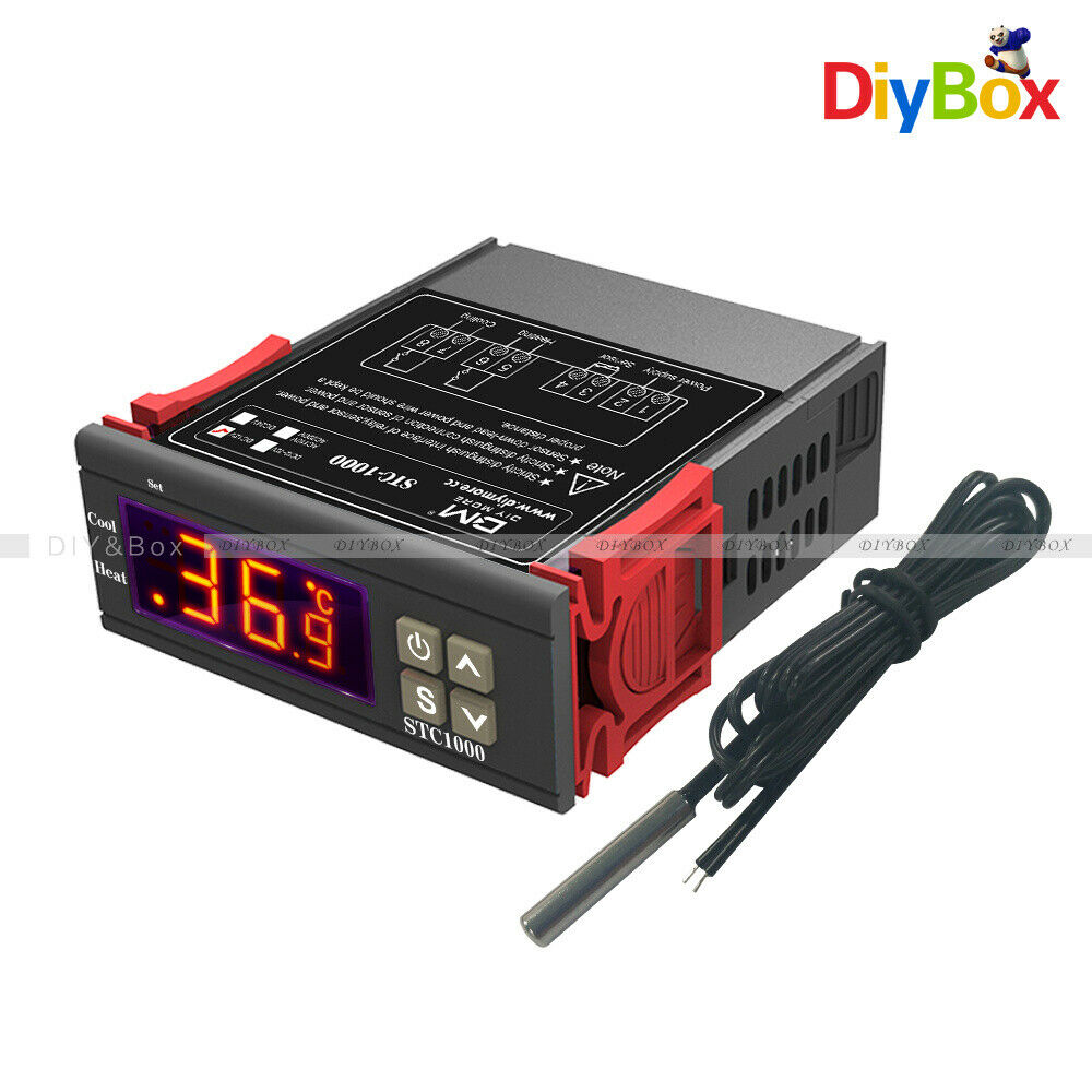 STC-1000 Digital DC 12V Temperature Controller Thermostat Aquarium Sensor w/ NTC