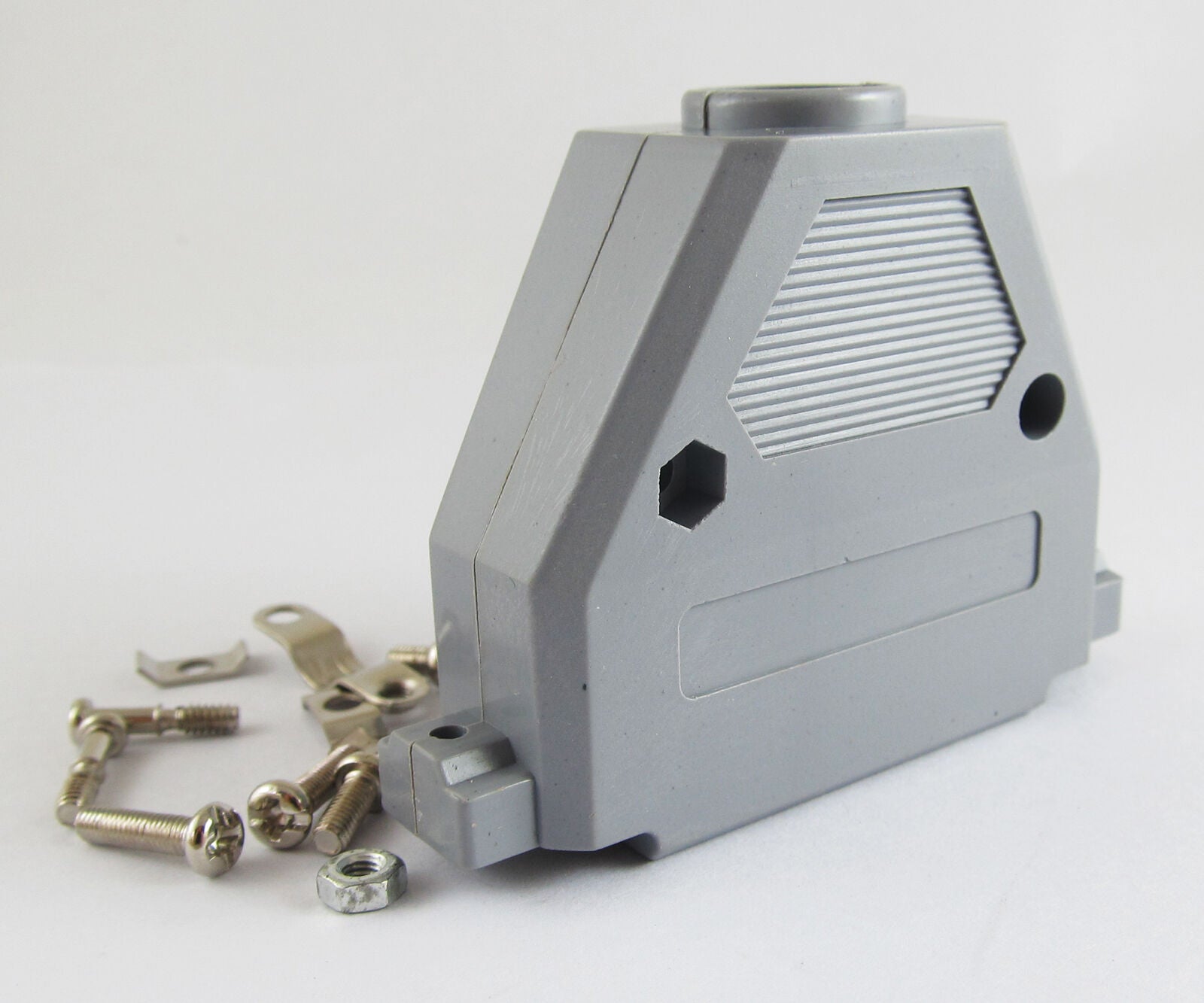 10 sets Grey Color D-Sub 37 Pin Plastic Hood Cover For Data Cable DB37 37Pin