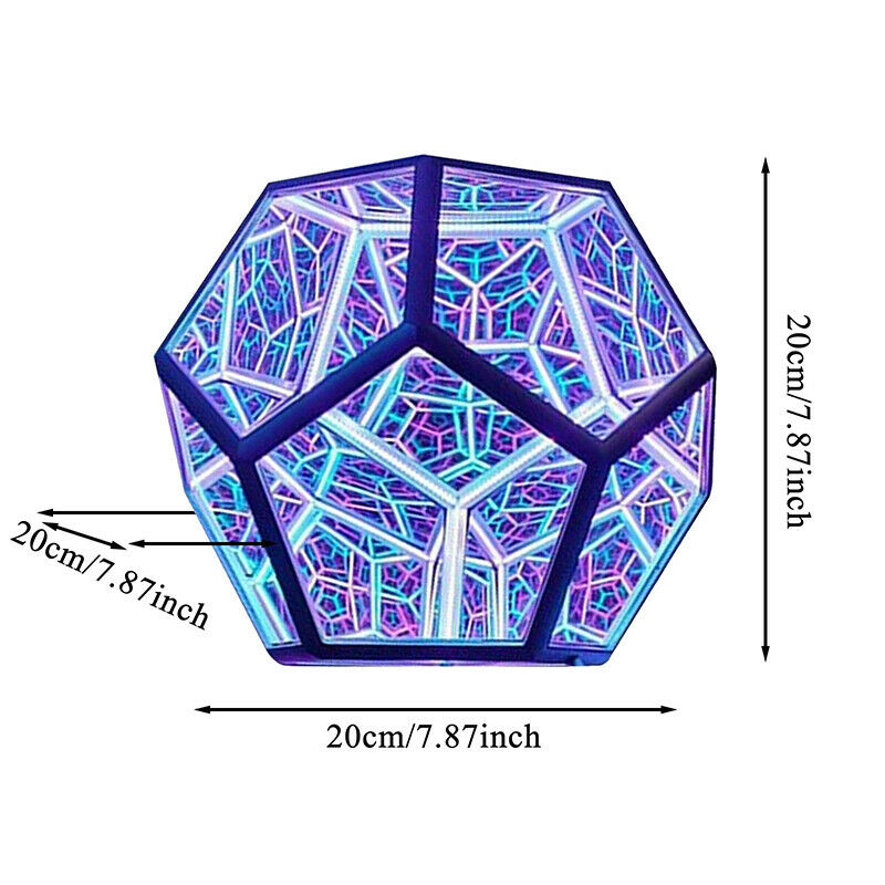 Infinity Dodecahedron Creative Cool Color Art Light Night Light Christmas Light