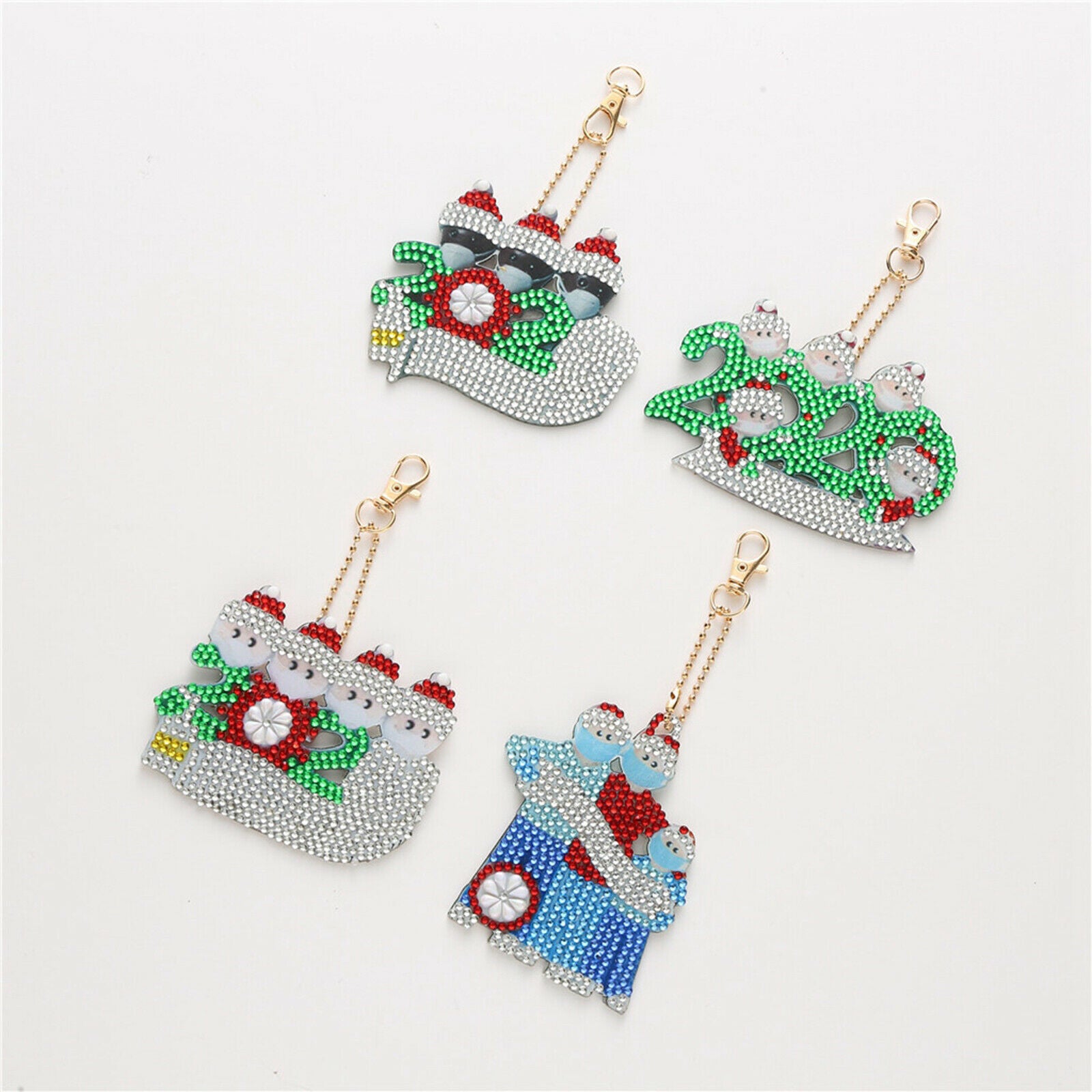 5D DIY Diamond Painting Keychain, Diamond Art Keyring Kits, Diamonds Arts